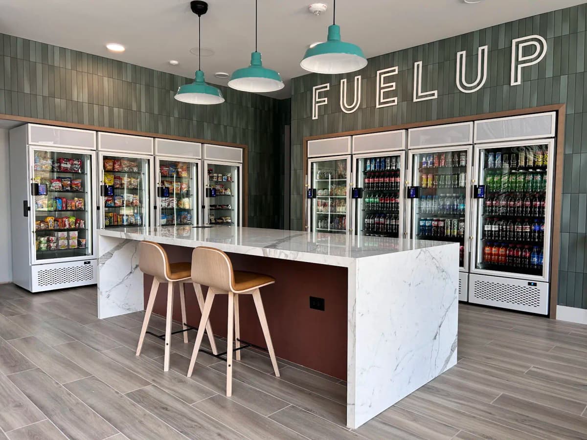 Modern apartment complex with streamlined management