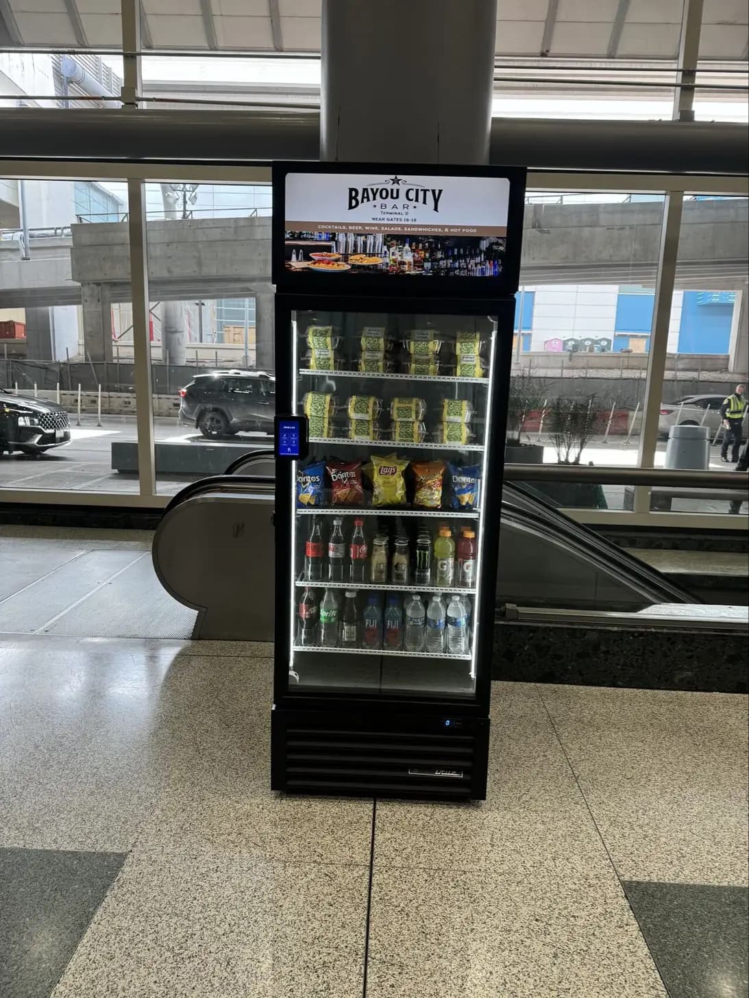 Modern transit hub with digital workflow systems